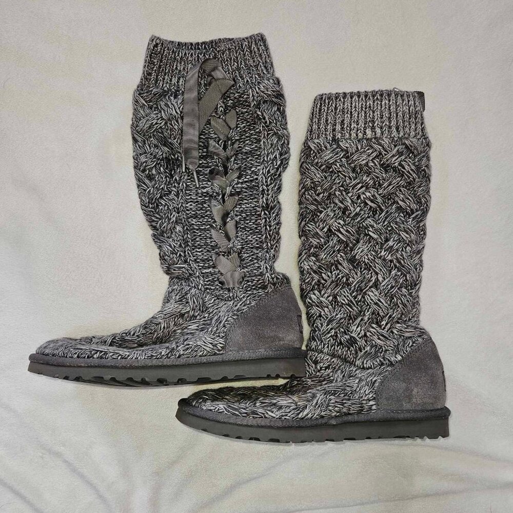 UGG W MAHALYA Boots, Grey tones, Size 6, EUC